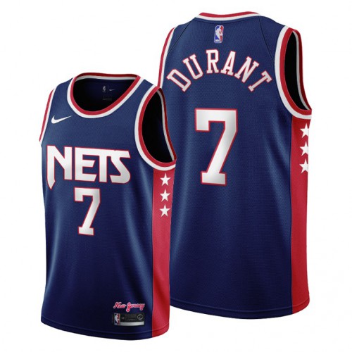 Brooklyn Brooklyn Nets #7 Kevin Durant Women’s 2021-22 City Edition Throwback 90s Wordmark Navy NBA Jersey Womens