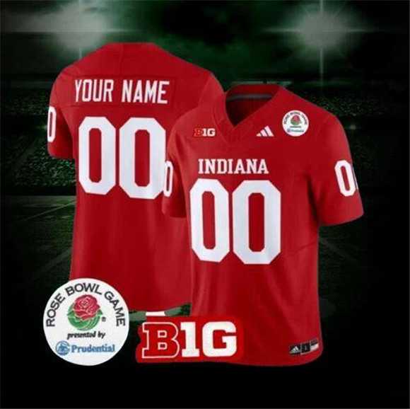 Men%27s Indiana Hoosiers Active Player Custom 2025 F.U.S.E. Rose Bowl Red Stitched Jersey