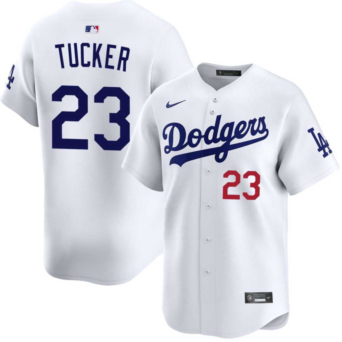 Men%27s Los Angeles Dodgers #23 Kyle Tucker White 2026 Home Limited Stitched Jersey Dzhi