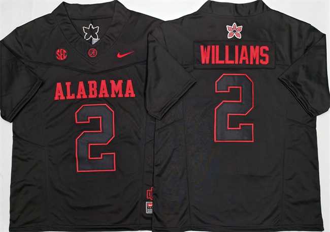 Men%27s Alabama Crimson Tide #2 Ryan Williams Black 2026 F.U.S.E Stitched Jersey