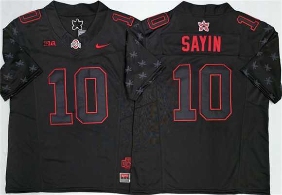 Men%27s Ohio State Buckeyes #10 Julian Sayin Black 2025 F.U.S.E. Limited Stitched Jersey