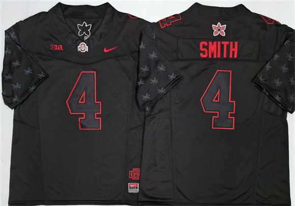 Men%27s Ohio State Buckeyes #4 Jeremiah Smith Black 2025 F.U.S.E. Limited Stitched Jersey