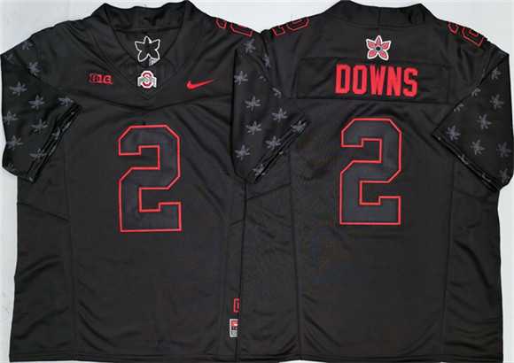 Men%27s Ohio State Buckeyes #2 Caleb Downs Black 2025 F.U.S.E. Limited Stitched Jersey