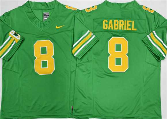 Men%27s Oregon Ducks #8 Dillon Gabriel 2026 Green F.U.S.E. Stitched Jersey