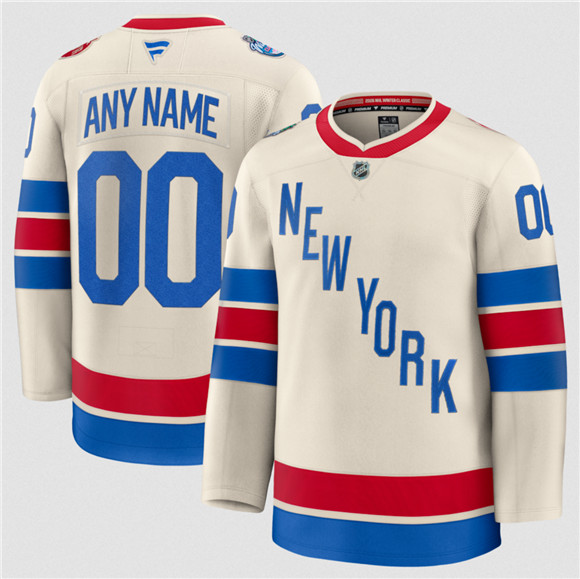 Men%27s New York Rangers Active Player Custom Cream 2026 Winter Classic Stitched Hockey Jersey