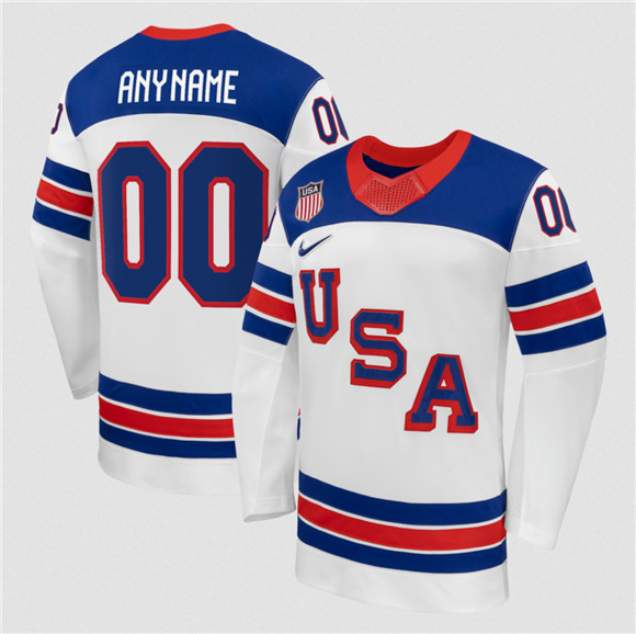 Men%27s USA Active Player Custom White 2026 Stitched Jersey