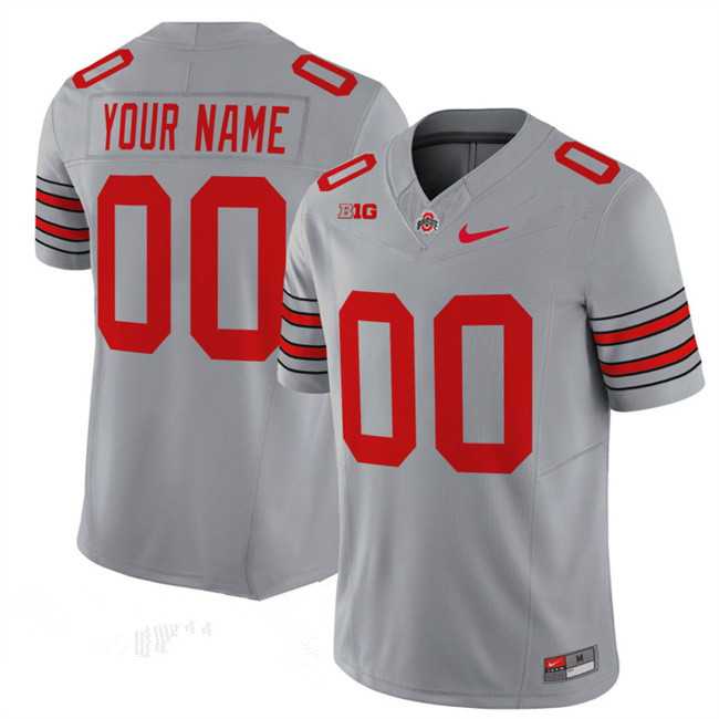 Men%27s Ohio State Buckeyes Active Player Custom Grey  F.U.S.E. Vapor Limited Stitched Football Jersey