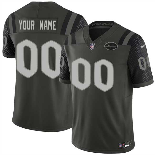 Men%27s New York Jets Active Player Custom Black 2025 F.U.S.E. %27Rivalries%27 Vapor Limited Football Stitched Jersey