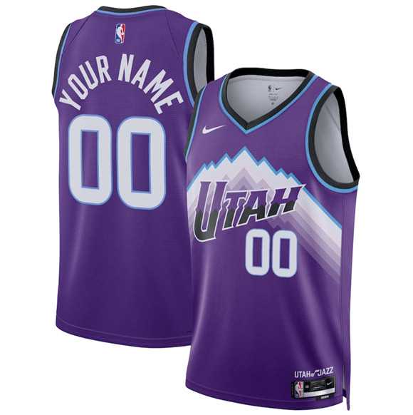 Men%27s Utah Jazz Active Player Custom Purple 2025 Icon Edition Stitched Basketball Jersey