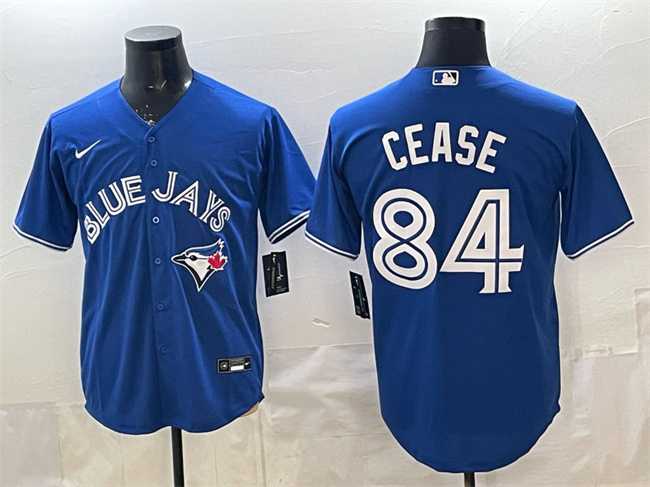 Men%27s Toronto Blue Jays #84 Dylan Cease Blue 2025 Cool Base Stitched Jersey
