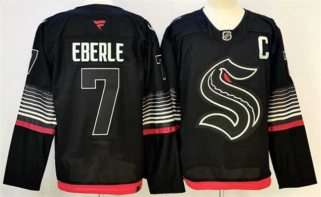 Men%27s Seattle Kraken #7 Jordan Eberle Black 2026 Alternate Stitched Hockey Jersey