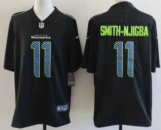 Men%27s Seattle Seahawks #11 Jaxon Smith-Njigba Limited Black Fashion Vapor Stitched Jersey