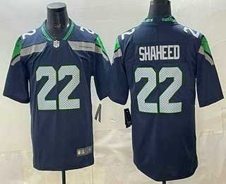Men%27s Seattle Seahawks #22 Rashid Shaheed Limited Navy Vapor Stitched Jersey