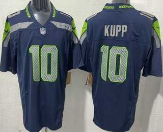 Men%27s Seattle Seahawks #10 Cooper Kupp Limited Navy FUSE Vapor Stitched Jersey