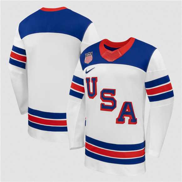 Men%27s USA Blank White 2026 Stitched Jersey Dzhi