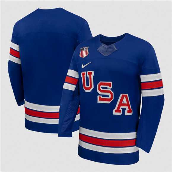 Men%27s USA Blank Royal 2026 Stitched Jersey Dzhi