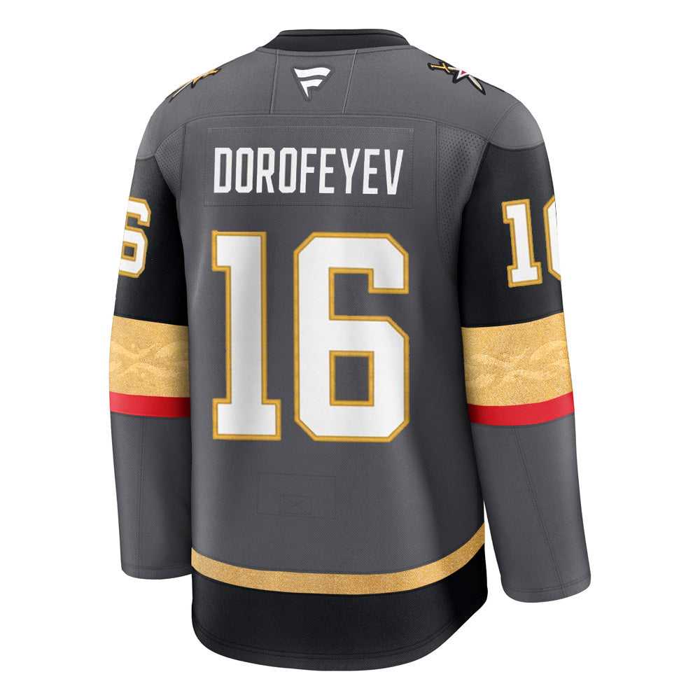 Men%27s Vegas Golden Knights #16 Pavel Dorofeyev Gray Authentic Jersey Dzhi