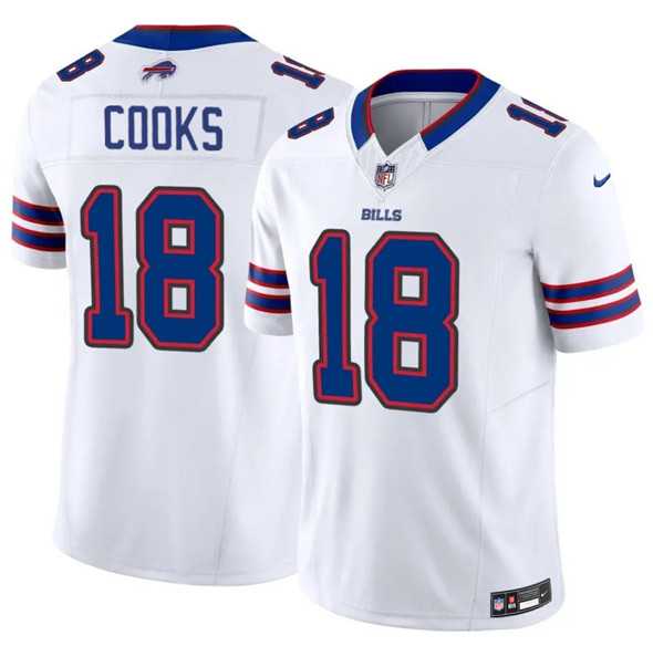 Men%27s Buffalo Bills #18 Brandin Cooks White 2025 F.U.S.E. Vapor Untouchable Limited Stitched Jersey Dzhi