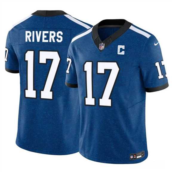 Men%27s Indianapolis Colts #17 Philip Rivers Blue 2025 F.U.S.E. Throwback Vapor Limited Stitched Jersey Dzhi