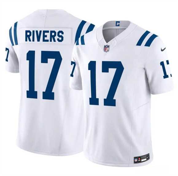 Men%27s Indianapolis Colts #17 Philip Rivers White 2025 F.U.S.E. Vapor Limited Stitched Jersey Dzhi