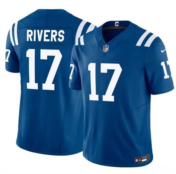 Men%27s Indianapolis Colts #17 Philip Rivers Blue 2025 F.U.S.E. Vapor Limited Stitched Jersey Dzhi