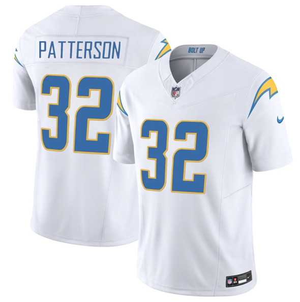 Men%27s Los Angeles Chargers #32 Jaret Patterson White 2025 F.U.S.E. Vapor Limited Stitched Jersey Dzhi