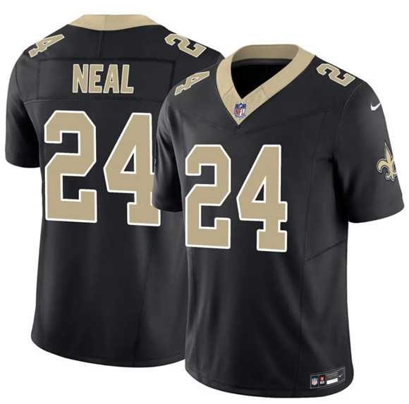 Men%27s New Orleans Saints #24 Devin Neal Black 2025 F.U.S.E Vapor Limited Stitched Jersey Dzhi
