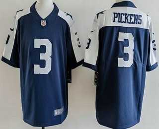 Men%27s Dallas Cowboys #3 George Pickens Limited Navy Alternate Vapor Jersey