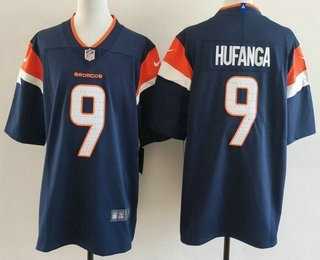 Men%27s Denver Broncos #9 Talanoa Hufanga Limited Navy Vapor Jersey
