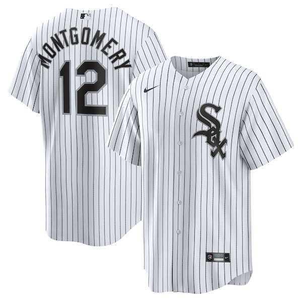 Men%27s Chicago White Sox #12 Colson Montgomery White Cool Base Stitched Baseball Jersey Dzhi