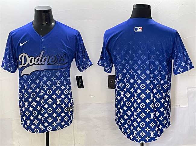 Men%27s Los Angeles Dodgers Blank Blue Limited Stitched Jersey