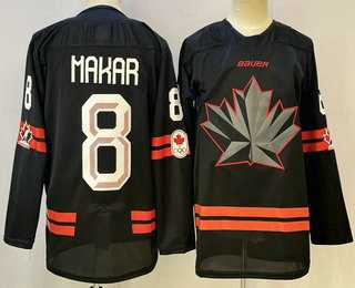 Men%27s Canada Hockey #8 Cale Makar Black Stitched Jersey