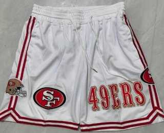 Men%27s San Francisco 49ers White Just Don Shorts