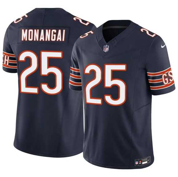 Men%27s Chicago Bears #25 Kyle Monangai Navy 2025 F.U.S.E. Vapor Untouchable Limited Stitched Jersey Dzhi