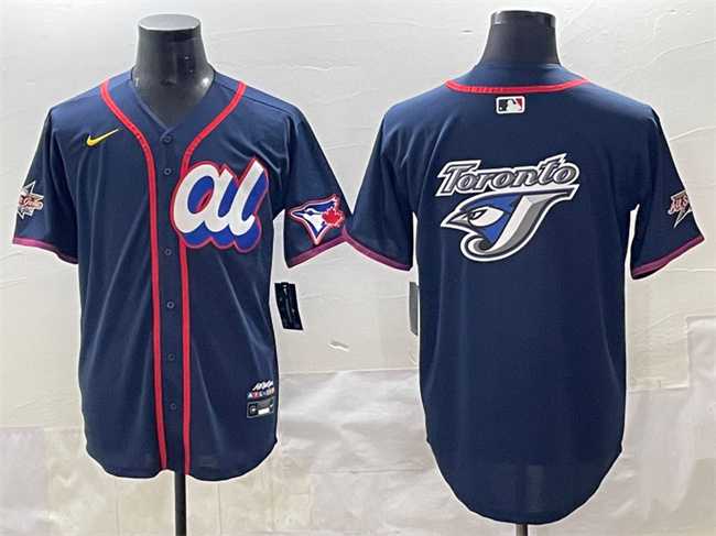 Men%27s American League Toronto Blue Jays Team Big Logo Navy 2025 All-Star Edition Limited Stitched Baseball Jersey
