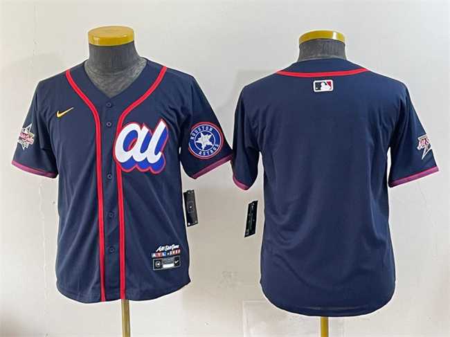 Women%27s American League Houston Astros Blank Navy 2025 All-Star Edition Limited Stitched Baseball Jersey(Run Small)