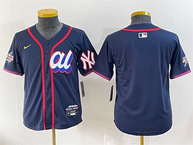 Women%27s American League New York Yankees Blank Navy 2025 All-Star Edition Limited Stitched Baseball Jersey(Run Small)