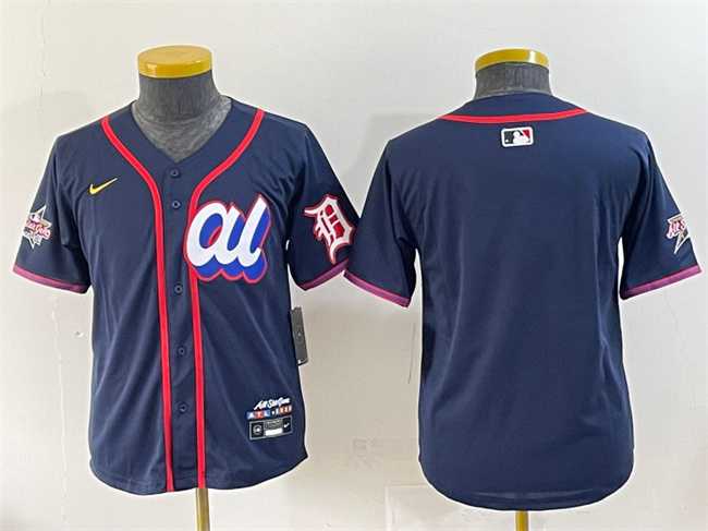 Women%27s American League Detroit Tigers Blank Navy 2025 All-Star Edition Limited Stitched Baseball Jersey(Run Small)