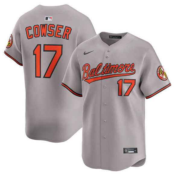 Men%27s Baltimore Orioles #17 Colton Cowser Gray 2025 Limited Stitched Baseball Jersey Dzhi