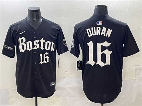 Men%27s Boston Red Sox #16 Jarren Duran Black Gothic Vapor Limited Stitched Baseball Jersey