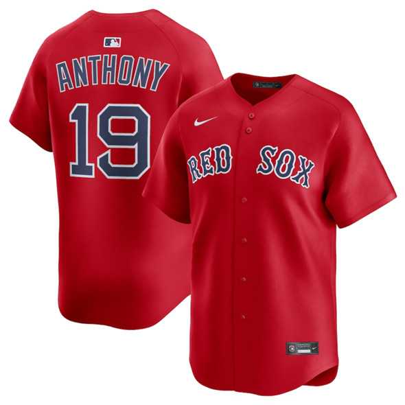 Men%27s Boston Red Sox #19 Roman Anthony Red 2024 Alternate Limited Stitched Jersey Dzhi