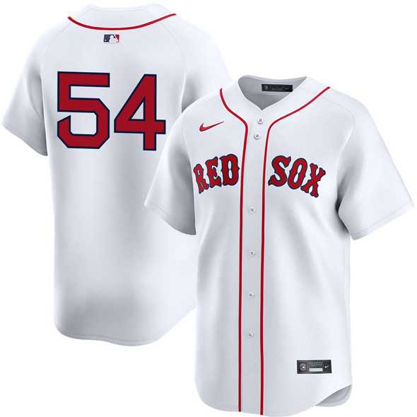 Men%27s Boston Red Sox #54 Lucas Giolito White No Name 2024 Home Limited Stitched Jersey Dzhi