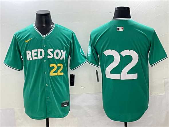 Men%27s Boston Red Sox #22 Garrett Whitlock Green 2025 City Connect Limited Stitched Baseball Jersey
