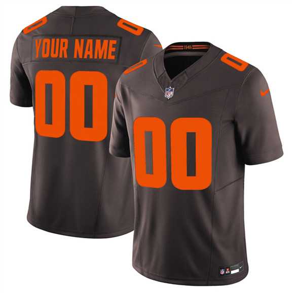 Men%27s Cleveland Browns Active Player Custom Brown 2025 F.U.S.E. Alpha Dawg Limited Football Stitched Jersey