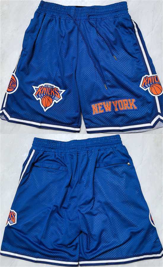 Men%27s New Yok Knicks Royal Shorts (Run Small)