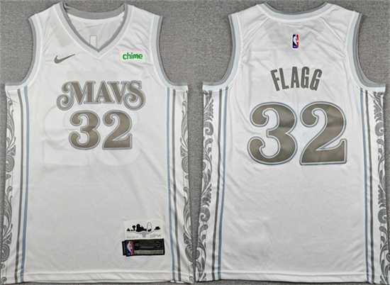 Men%27s Dallas Mavericks #32 Cooper Flagg White 2025 City Edition Stitched Basketball Jersey