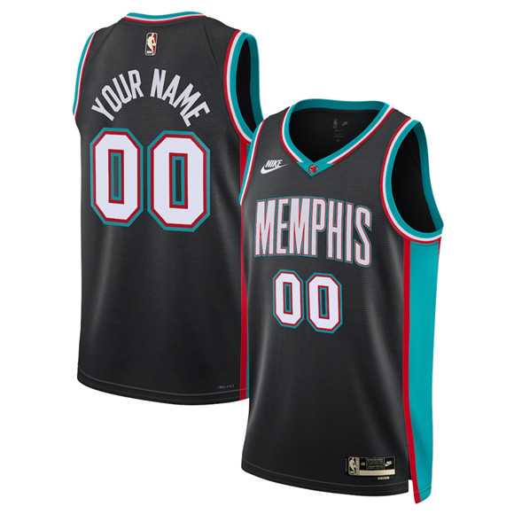 Men%27s Memphis Grizzlies Active Player Custom Black 2025 Classic Edition Stitched Basketball Jersey