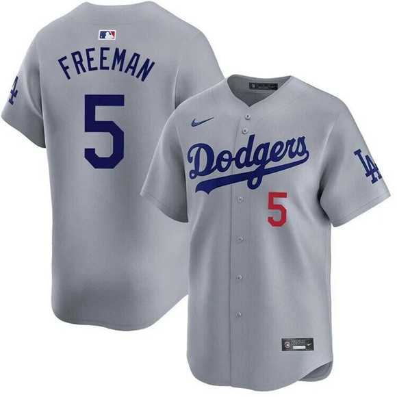 Men%27s Los Angeles Dodgers #5 Freddie Freeman Gray 2025 Limited Stitched Jersey Dzhi