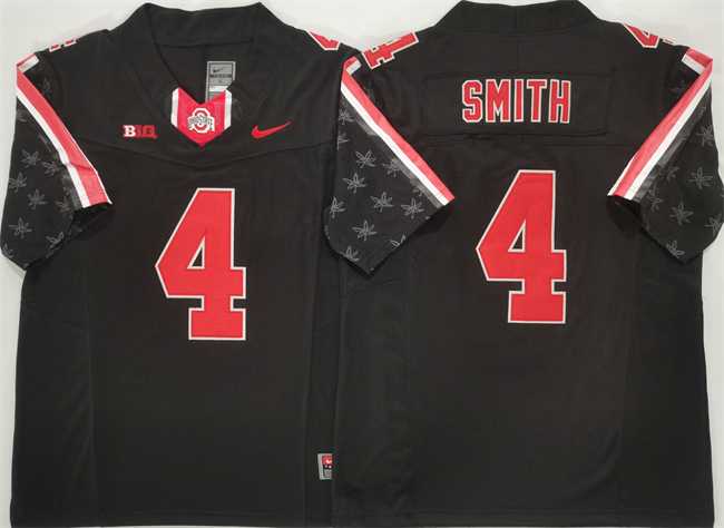 Men%27s Ohio State Buckeyes #4 Jeremiah Smith Black 2025 F.U.S.E. Limited Stitched Jersey