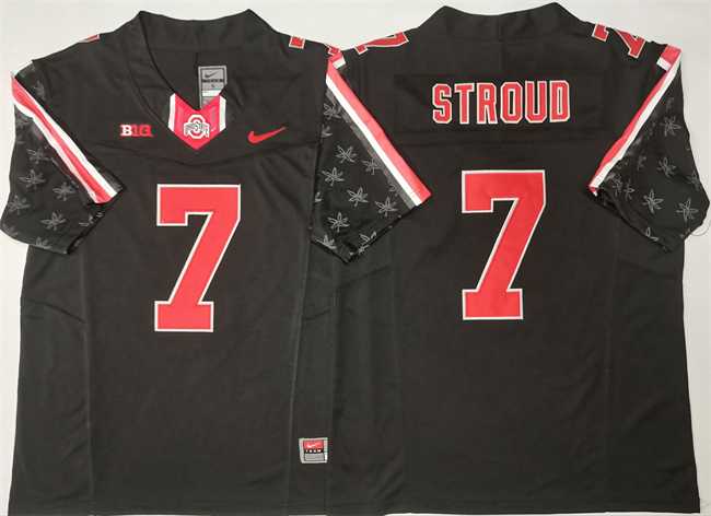 Men%27s Ohio State Buckeyes #7 C.J. Stroud Black 2025 F.U.S.E. Limited Stitched Jersey